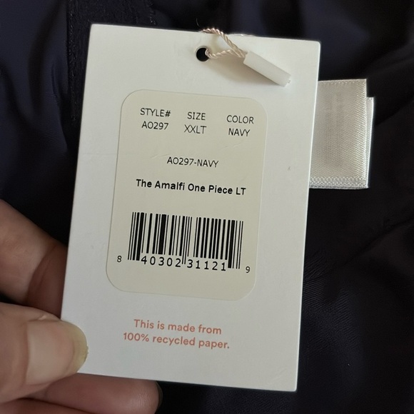 Andie The Amalfi One Piece LT Swimsuit Navy plus size XXL Tall NWT - Picture 7 of 8